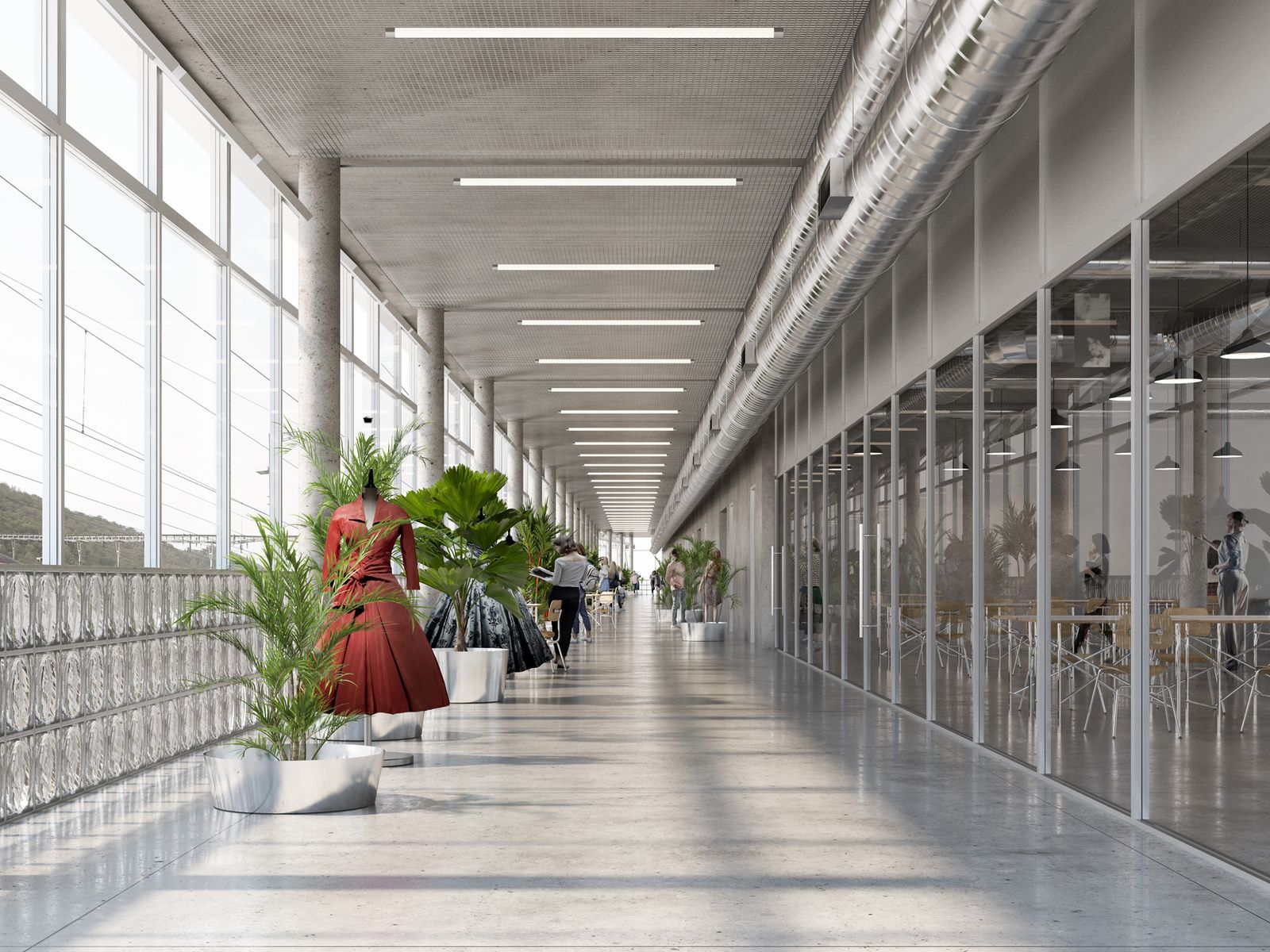 centro professionale del settore tessile for atelier giavenale + superfluido, Chiasso CH, visualization 4 of 4