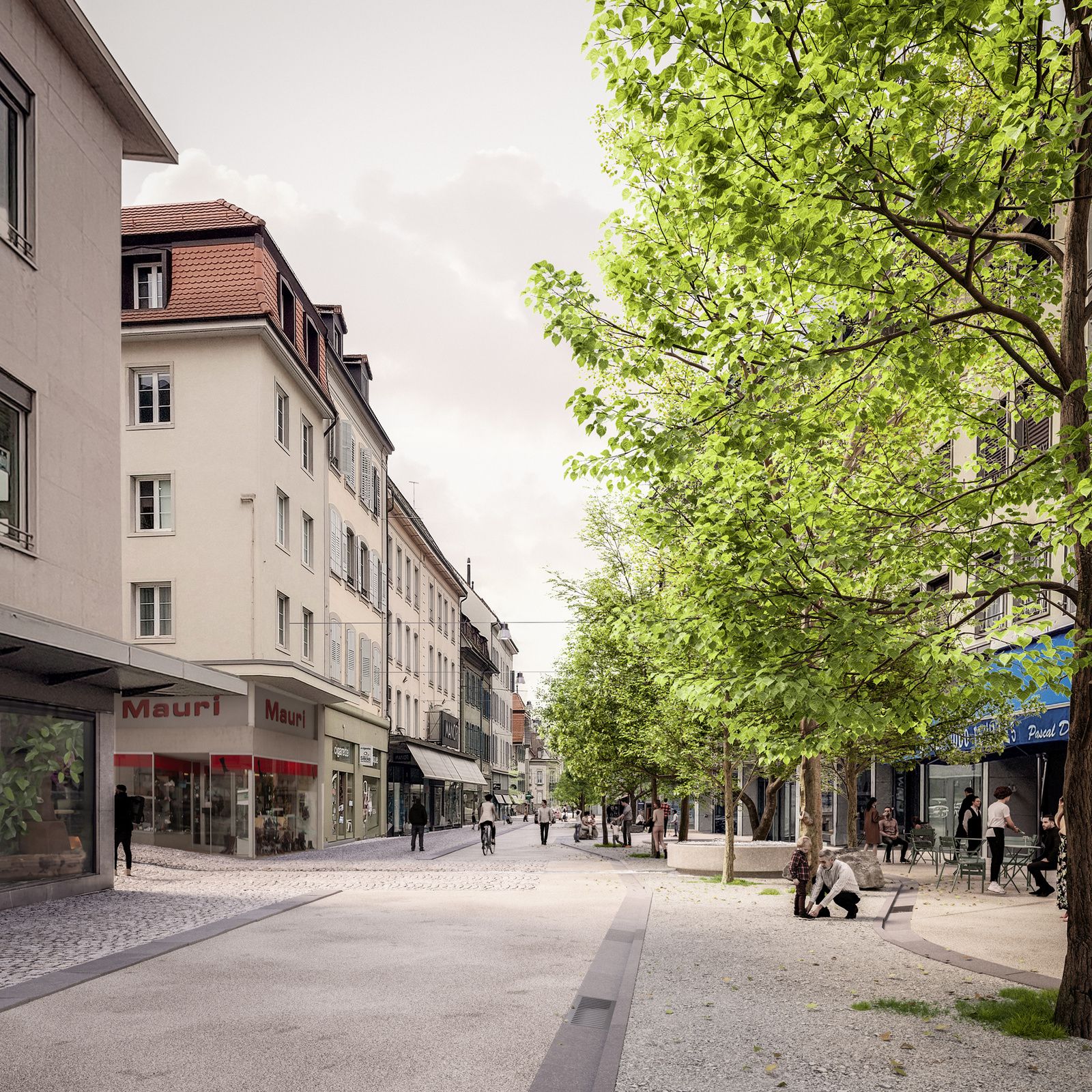Grand Rue for Officina del Paesaggio, Payerne CH, visualization 1 of 2
