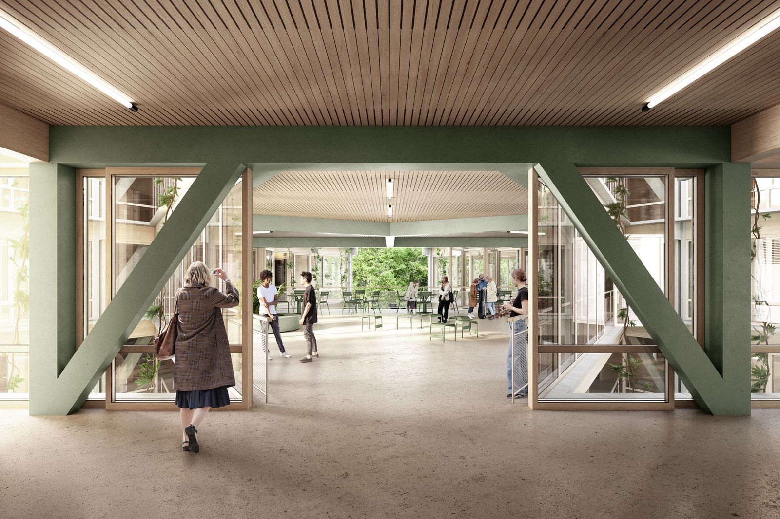 Kunst und Bau Volksschule Goumoëns for NOSU Architekten, Bern CH, visualization 2 of 2