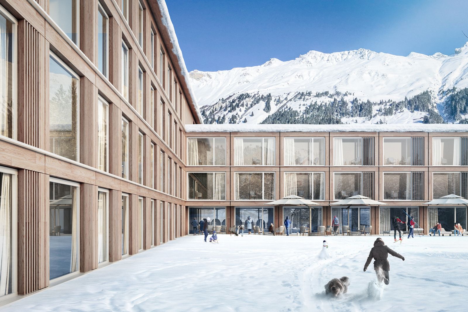 bauprojekt hotel jenatsch for Ritter Schumacher AG, Parpan CH, visualization 1 of 2