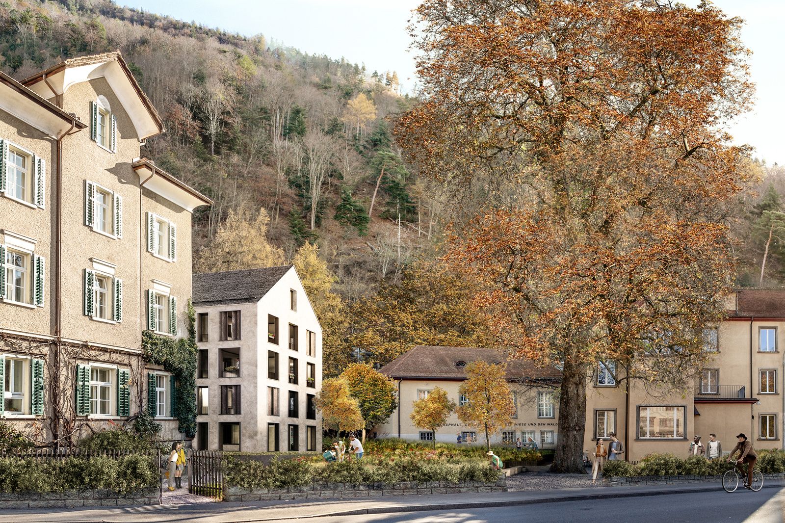 wettbewerb wohnungsbau löenstrasse for Ritter Schumacher AG, Chur CH, visualization 1 of 2
