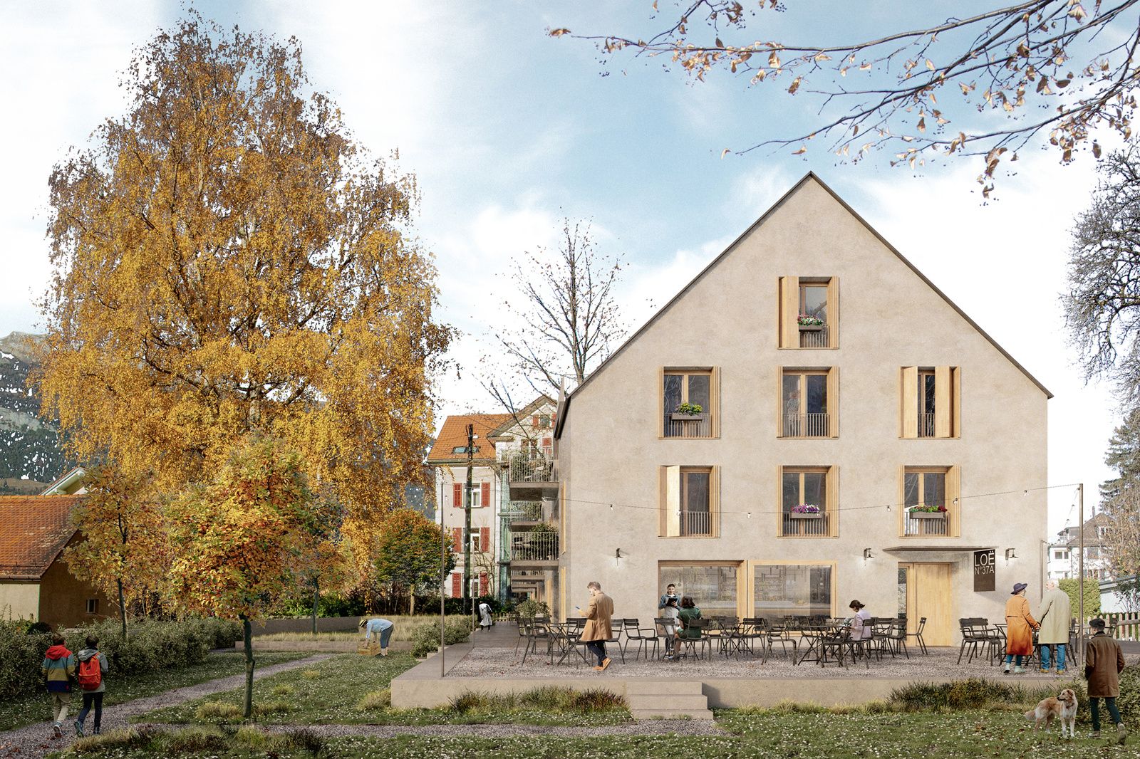 wettbewerb wohnungsbau löenstrasse for Ritter Schumacher AG, Chur CH, visualization 2 of 2