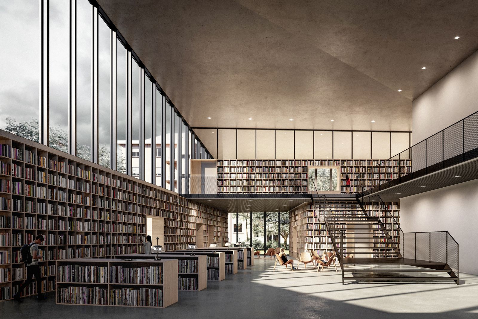 biblioteca lorenteggio for atelier giavenale + superfluido, Milano IT, visualization 3 of 3
