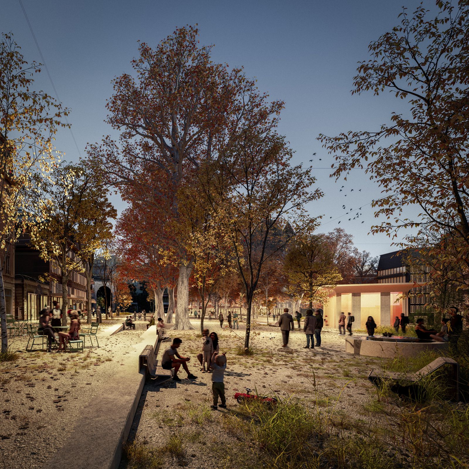 place du tunnel for Officina del Paesaggio, Lausanne CH, visualization 1 of 2
