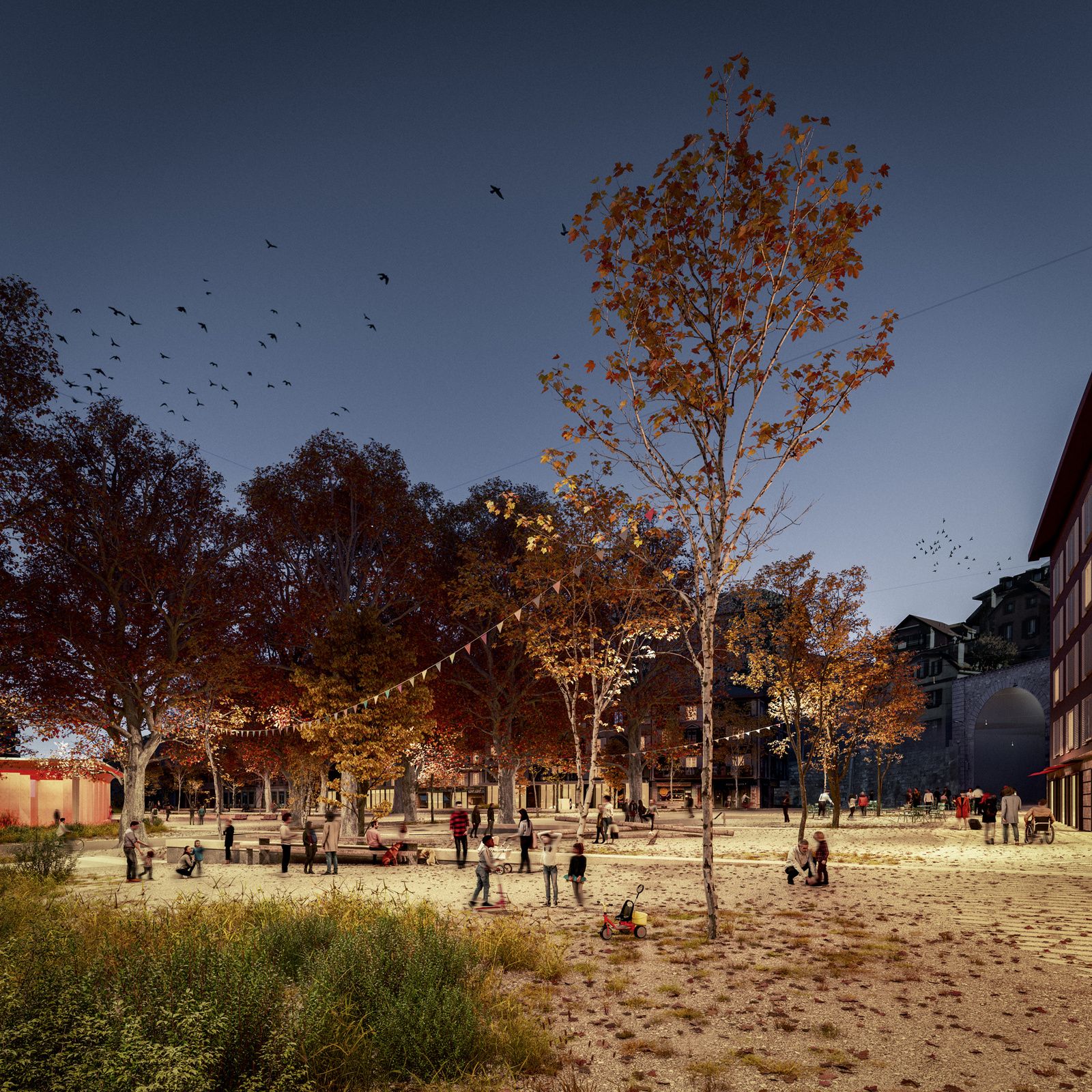 place du tunnel for Officina del Paesaggio, Lausanne CH, visualization 2 of 2